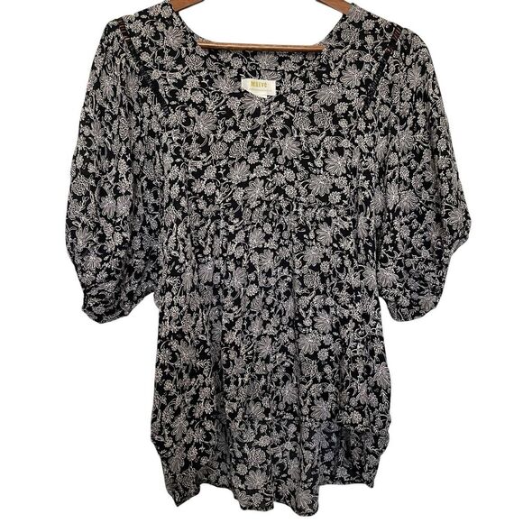 Maeve Anthropologie Top Floral Beth Bell Sleeve Top Boho Whimsigoth Size XS - Picture 1 of 5